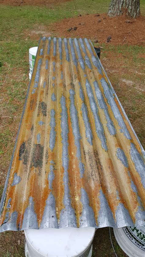 how to rust corrugated sheet metal|rust galvanized metal quickly.